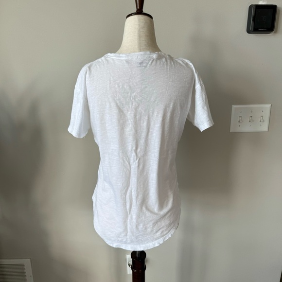 Madewell Whisper Cotton Crewneck Tee Scoop Hem - Classic Capsule Neutral White - Picture 7 of 8